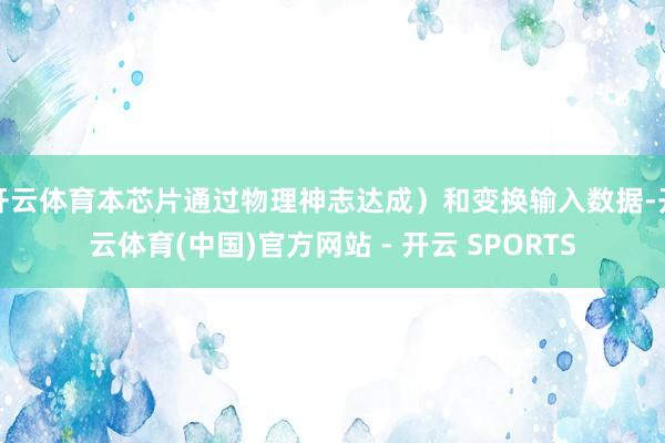开云体育本芯片通过物理神志达成)和变换输入数据-开云体育(中国)官方网站 - 开云 SPORTS